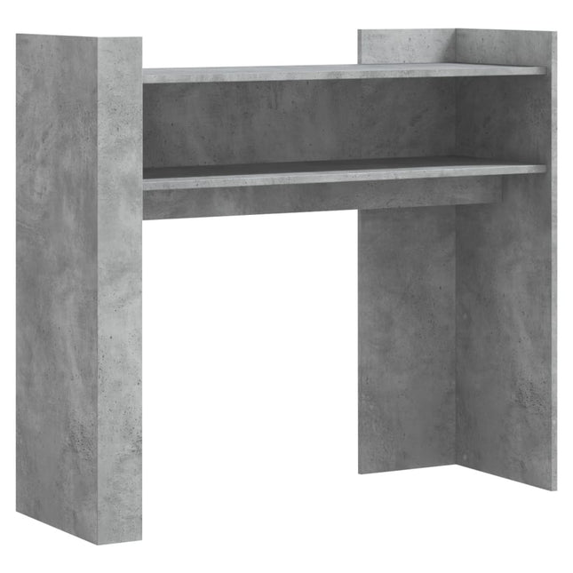 konsolbord 100x35x90 cm konstrueret træ betongrå