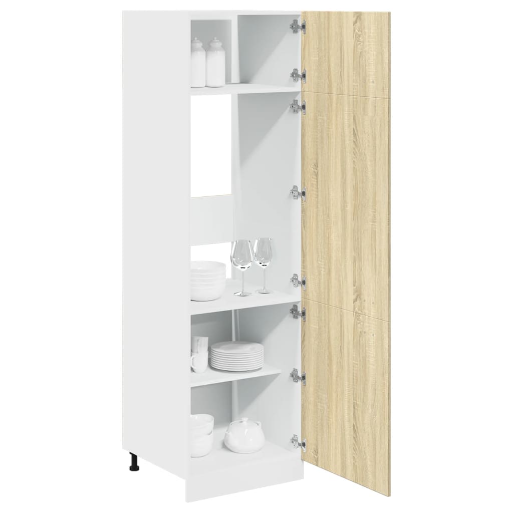 køleskabsskab "Lyon" Sonoma eg 60x57x207 cm konstrueret træ