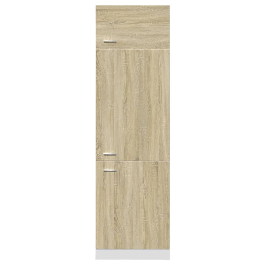 køleskabsskab "Lyon" Sonoma eg 60x57x207 cm konstrueret træ