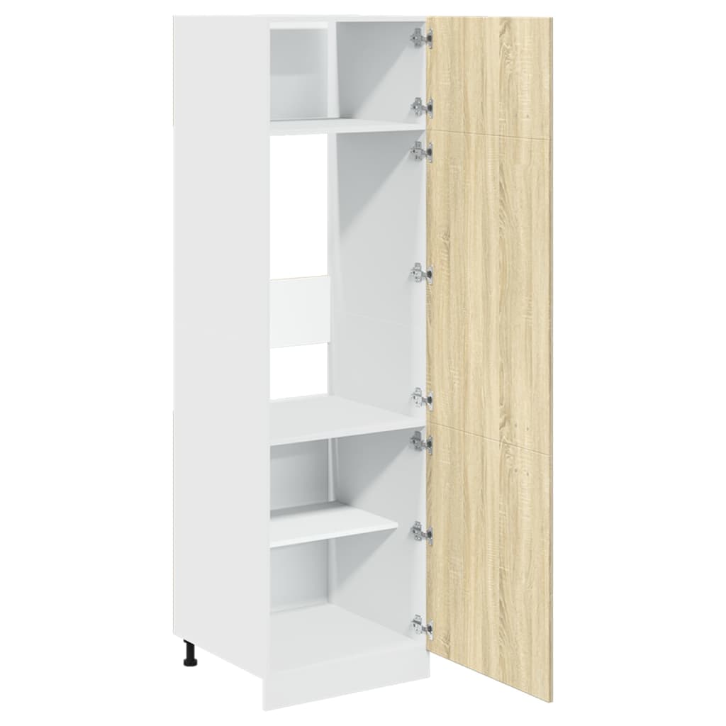 køleskabsskab "Lyon" Sonoma eg 60x57x207 cm konstrueret træ