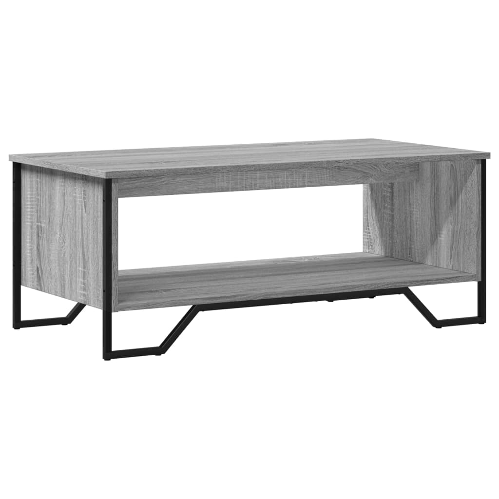 sofabord 100x51x40 cm konstrueret træ grå sonoma-eg