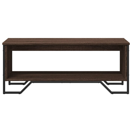 sofabord 100x51x40 cm konstrueret træ brun egetræsfarve