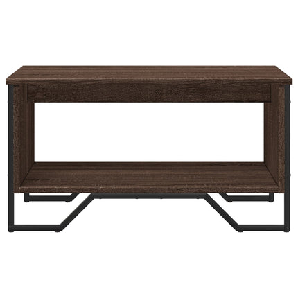 sofabord 75x51x40 cm konstrueret træ brun egetræsfarve