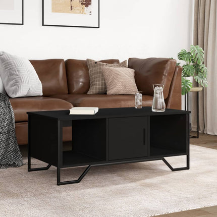 sofabord 100x51x40 cm konstrueret træ sort