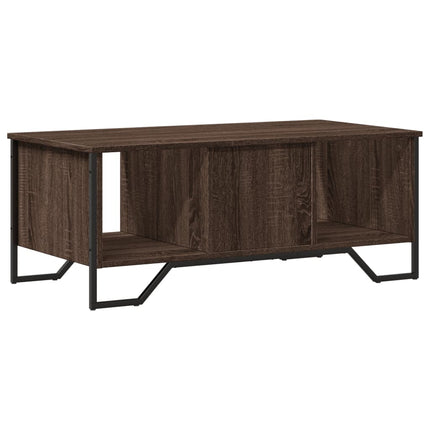 sofabord 100x51x40 cm konstrueret træ brun egetræsfarve
