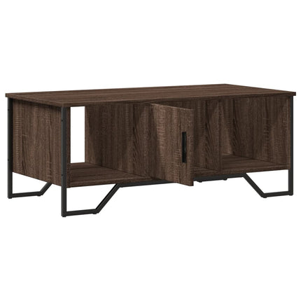 sofabord 100x51x40 cm konstrueret træ brun egetræsfarve