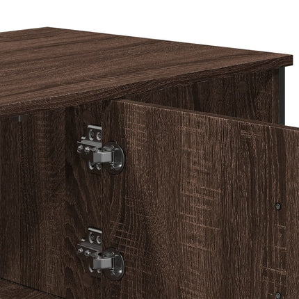 sofabord 100x51x40 cm konstrueret træ brun egetræsfarve