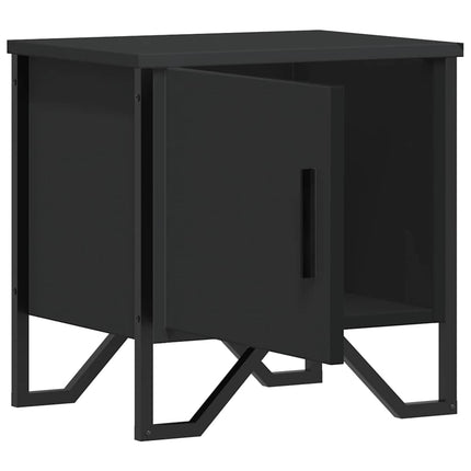 sengebord 40x30x40 cm konstrueret træ sort