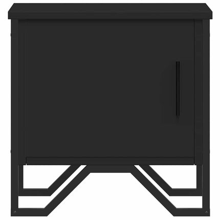 sengeborde 2 stk. 40x30x40 cm konstrueret træ sort