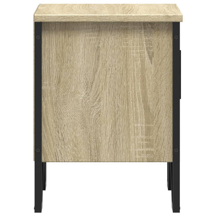 sengeborde 2 stk. 40x30x40 cm konstrueret træ sonoma-eg