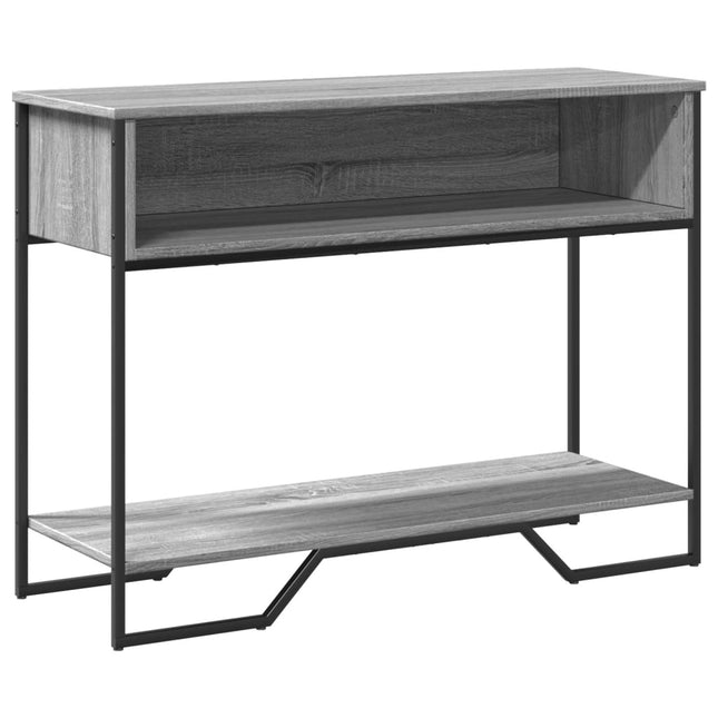 konsolbord 100x35x74,5 cm konstrueret træ grå sonoma-eg