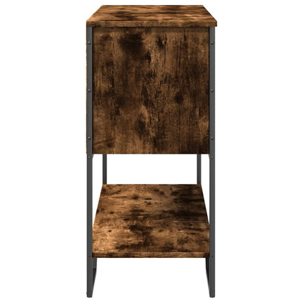 konsolbord 100x35x74,5 cm konstrueret træ røget egetræsfarve