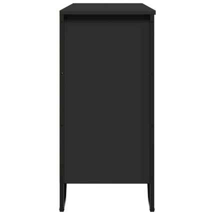 skab 101x35,5x74,5 cm konstrueret træ sort