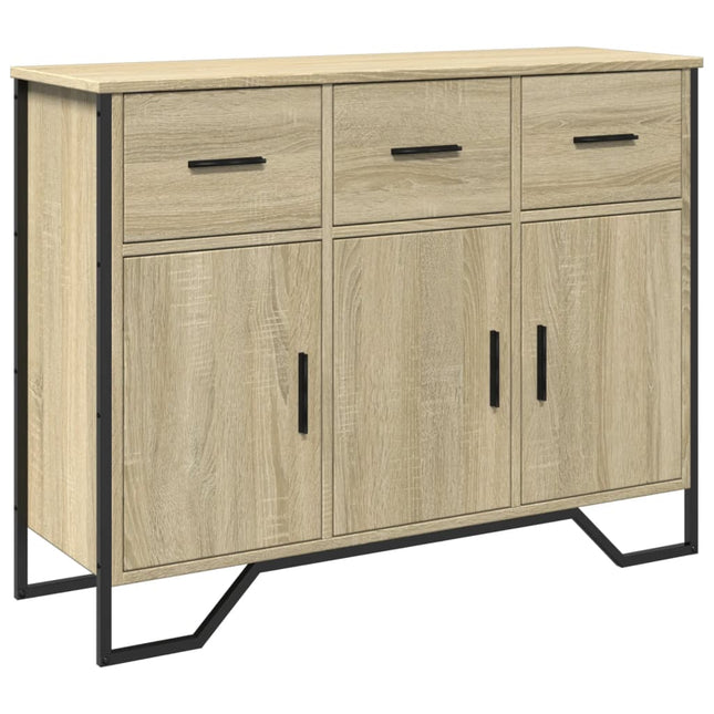 skænk 97x32,5x74,5 cm konstrueret træ sonoma-eg