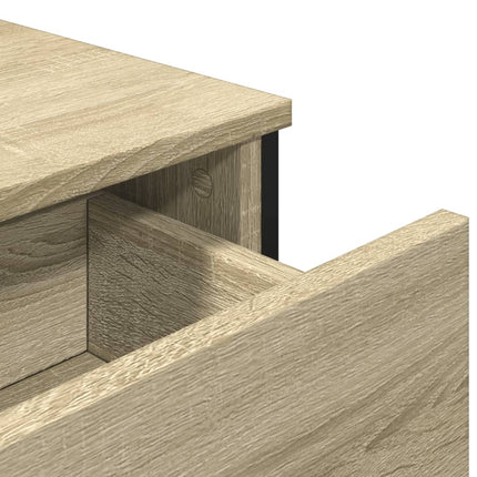 skænk 97x32,5x74,5 cm konstrueret træ sonoma-eg