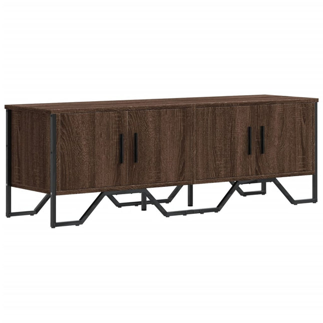 tv-bord 122x34x41 cm konstrueret træ brun egetræsfarve