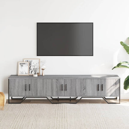 tv-bord 180x34x41 cm konstrueret træ grå sonoma-eg