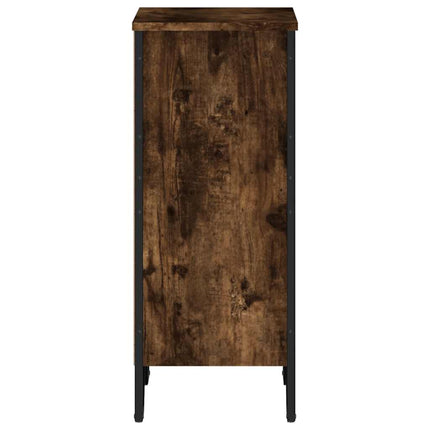 bogreol 50x31x74,5 cm konstrueret træ røget egetræsfarve
