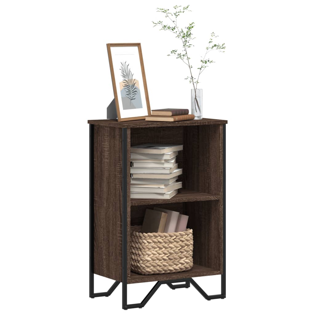 Bogreol 50X31X74,5 Cm Konstrueret Træ Etræsfarve Brun Eg - 50 cm / 74.5 cm