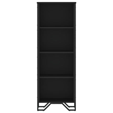 bogreol 50x31x137,5 cm konstrueret træ sort