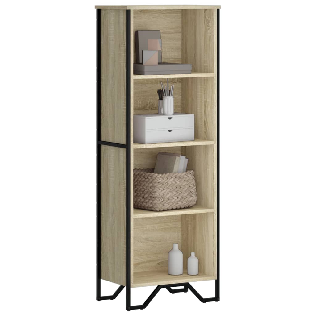 bogreol 50x31x137,5 cm konstrueret træ sonoma-eg billede