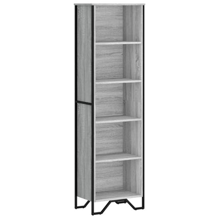 bogreol 50x31x169 cm konstrueret træ grå sonoma-eg