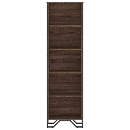 bogreol 50x31x169 cm konstrueret træ brun egetræsfarve