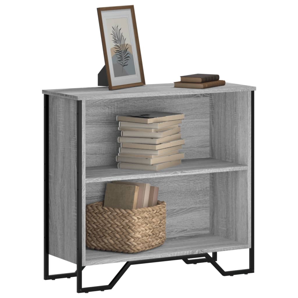 Bogreol 50X31X74,5 Cm Konstrueret Træ Grå Sonoma-Eg - 80 cm / 74.5 cm