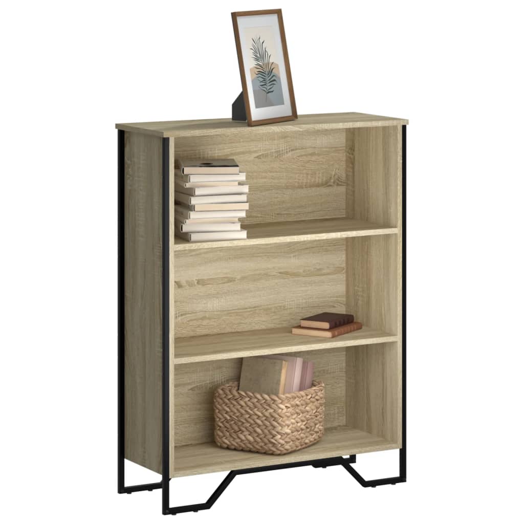 Bogreol 50X31X74,5 Cm Konstrueret Træ Sonoma-Eg - 80 cm / 106 cm