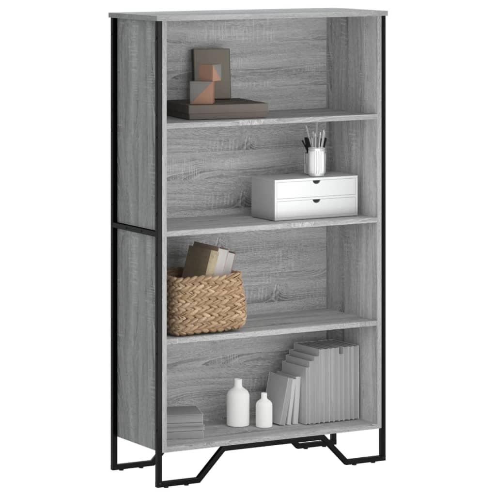 Bogreol 50X31X74,5 Cm Konstrueret Træ Grå Sonoma-Eg - 80 cm / 137.5 cm
