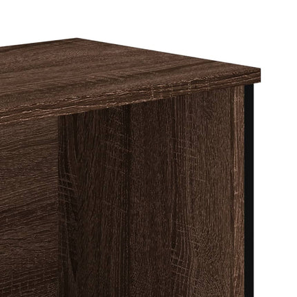skoreol 90x38x45,5 cm konstrueret træ brun egetræsfarve