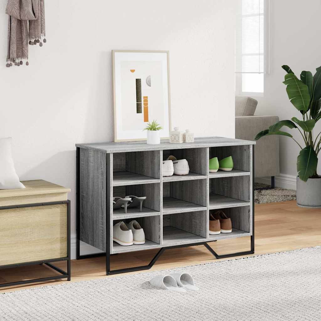 skoreol 90x38x61,5 cm konstrueret træ grå sonoma-eg