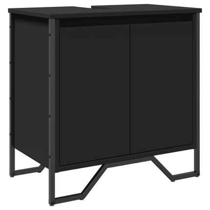 underskab til håndvask 60x35x60 cm konstrueret træ sort