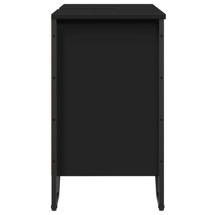 underskab til håndvask 60x35x60 cm konstrueret træ sort
