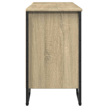 underskab til håndvask 91x35x60 cm konstrueret træ sonoma-eg