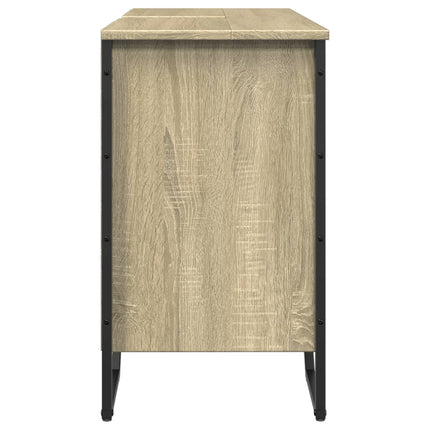 underskab til håndvask 91x35x60 cm konstrueret træ sonoma-eg