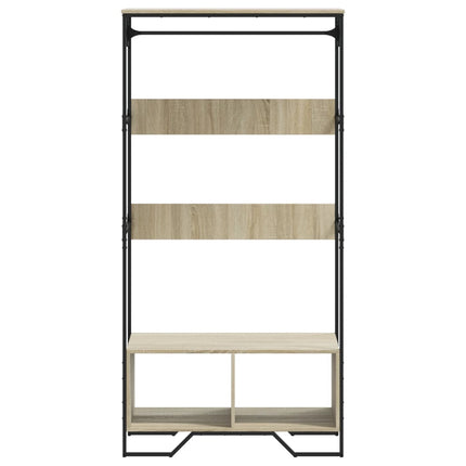 klædeskab 90x50x180 cm konstrueret træ sonoma-eg
