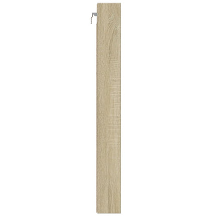vitrineskab 100x8,5x75 cm konstrueret træ sonoma-eg