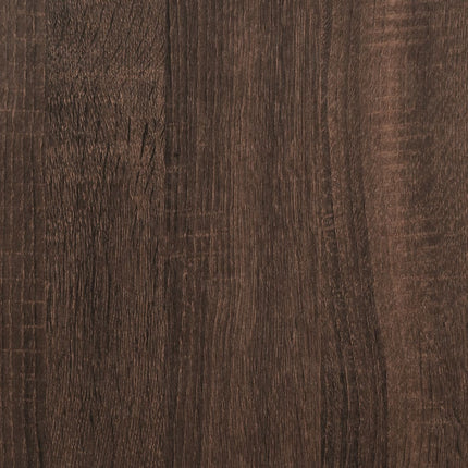 vitrineskab 100x8,5x58 cm konstrueret træ brun egetræsfarve