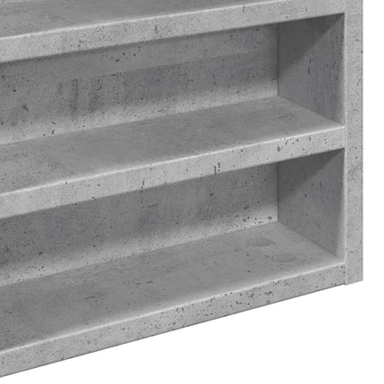 vitrineskab 60x8,5x58 cm konstrueret træ betongrå