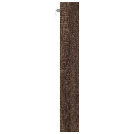 vitrineskab 60x8,5x58 cm konstrueret træ brun egetræsfarve