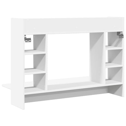 væghængt skrivebord 105x48x75 cm konstrueret træ hvid