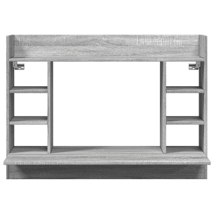 væghængt skrivebord 105x48x75 cm konstrueret træ grå sonoma-eg