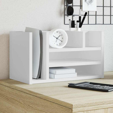 dueslag til skrivebord 44,5x24x25 cm konstrueret træ hvid