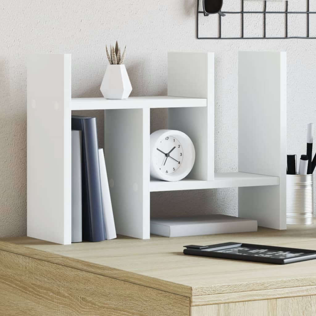 dueslag til skrivebord 34,5x15,5x35,5 cm konstrueret træ hvid billede