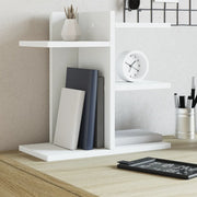 hylde til skrivebord 42x21,5x42 cm konstrueret træ hvid