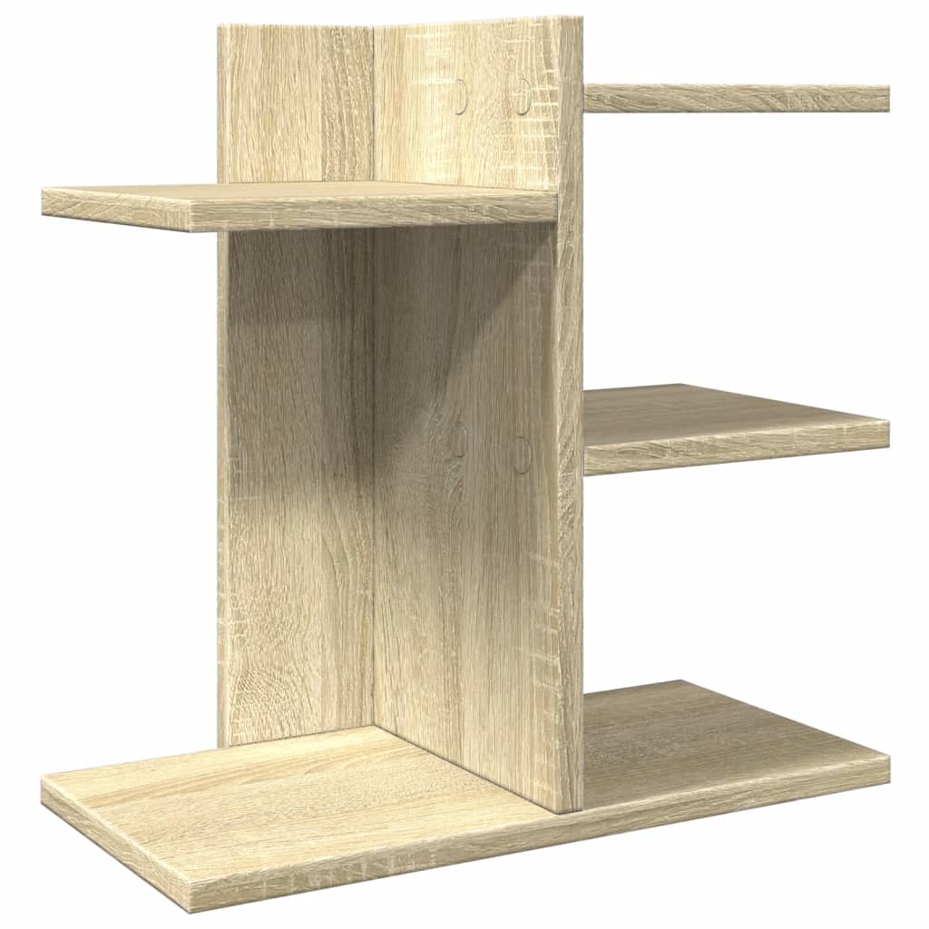 hylde til skrivebord 42x21,5x42 cm konstrueret træ sonoma-eg