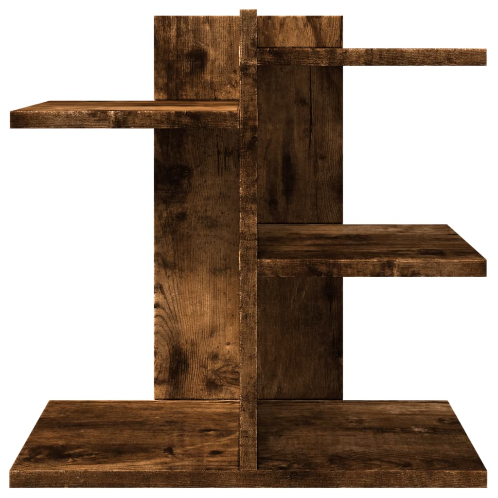 hylde til skrivebord 42x21,5x42 cm konstrueret træ røget eg