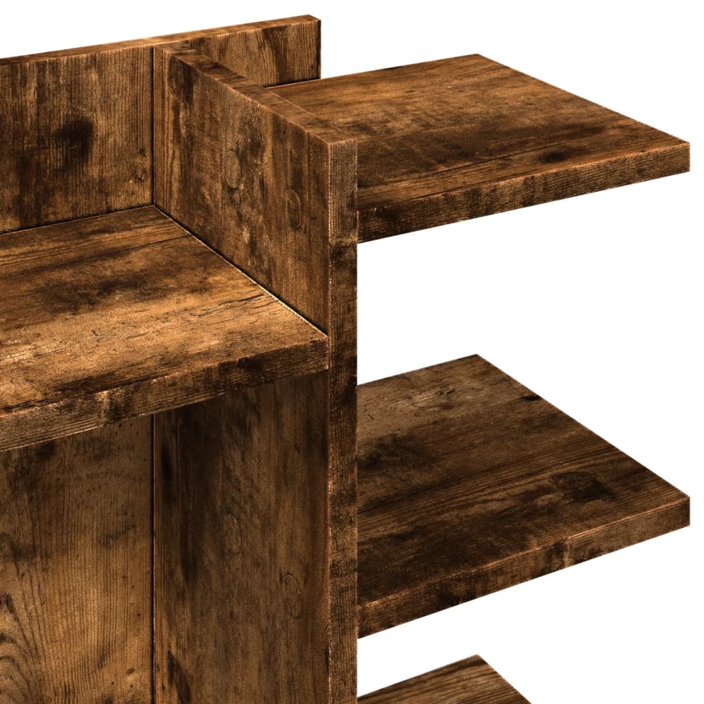 hylde til skrivebord 42x21,5x42 cm konstrueret træ røget eg