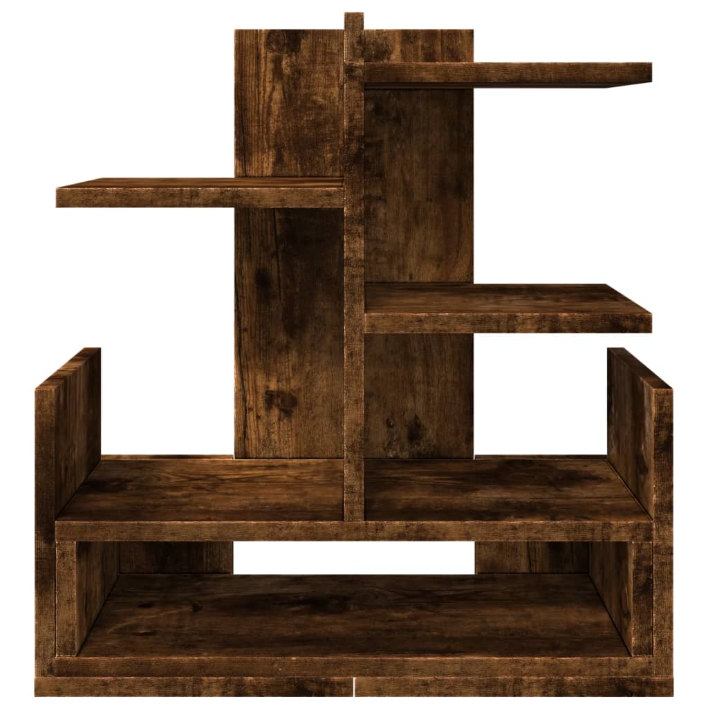 hylde til skrivebord 49x20x52,5 cm konstrueret træ røget eg